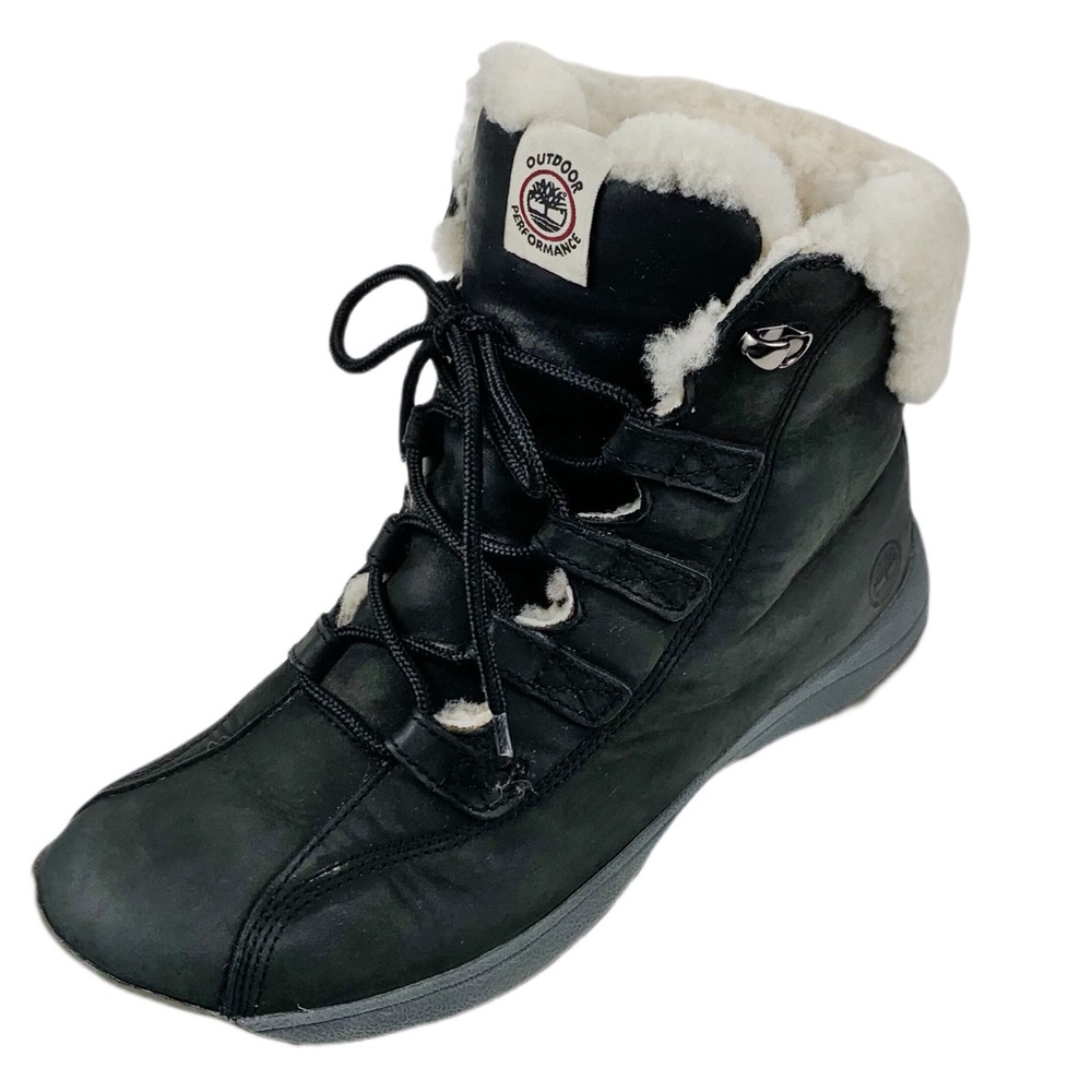 Timberland Womens Black Nubuck Hiking Boots Size 9